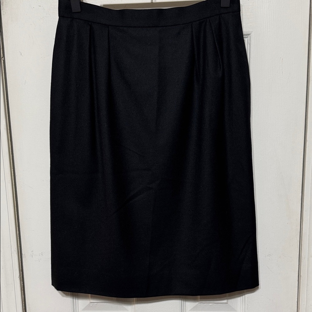 Christian Dior Classic Black Pencil Skirt Size Large W 13.5 L 23”